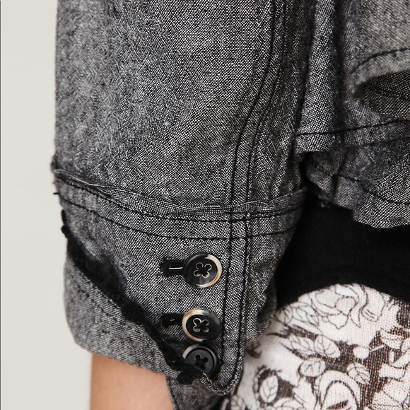 Free People Size XS Cropped Ruffle Blazer Jacket - Picture 8 of 14